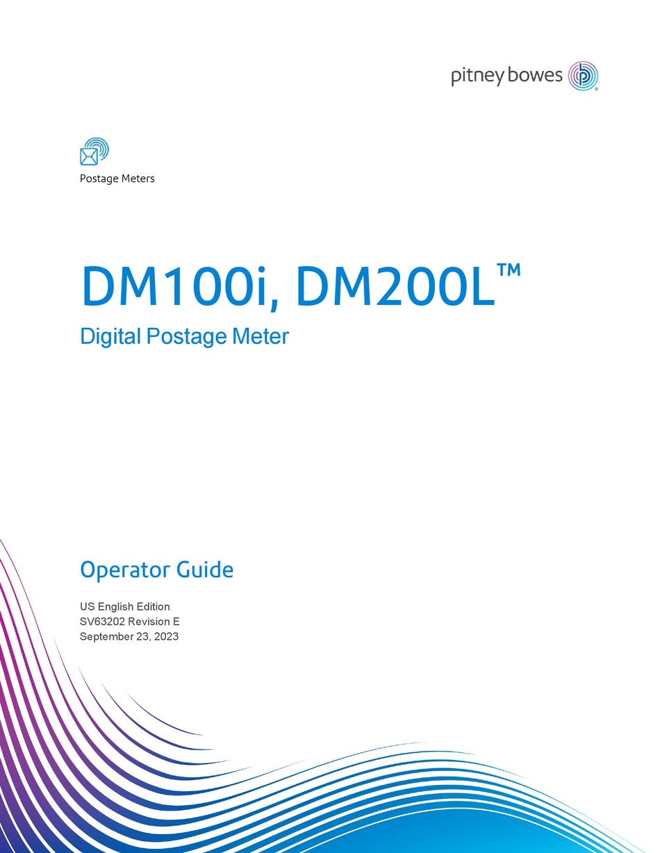 PITNEY BOWES DMI100I OPERATOR'S MANUAL Pdf Download | ManualsLib