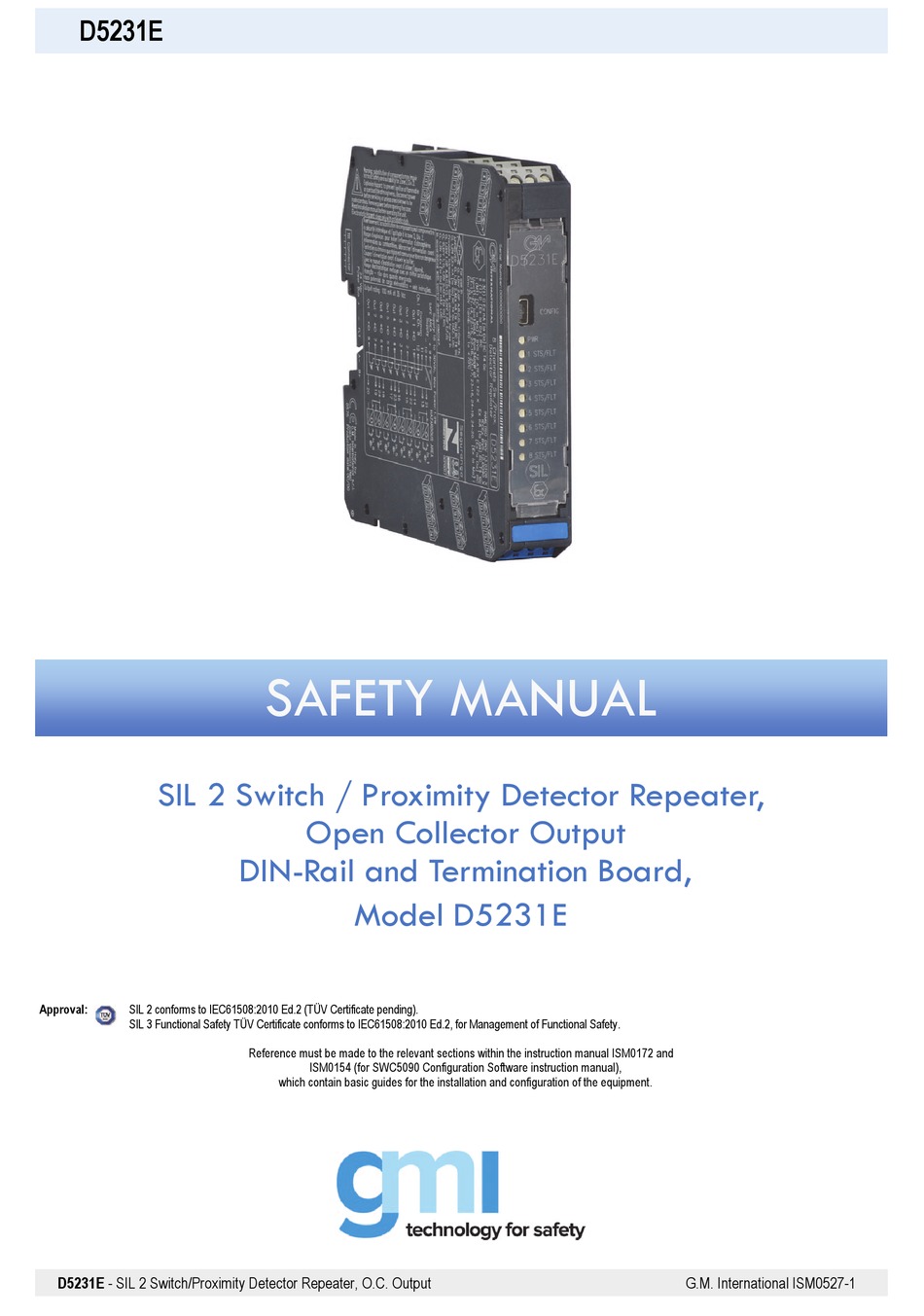 GMI D5231E SAFETY MANUAL Pdf Download | ManualsLib