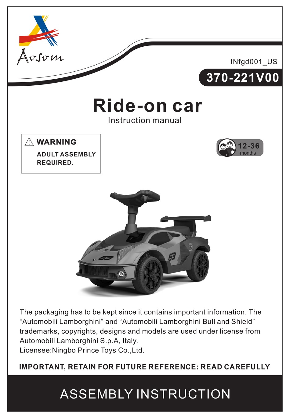 AOSOM 370221V00 INSTRUCTION MANUAL Pdf Download ManualsLib