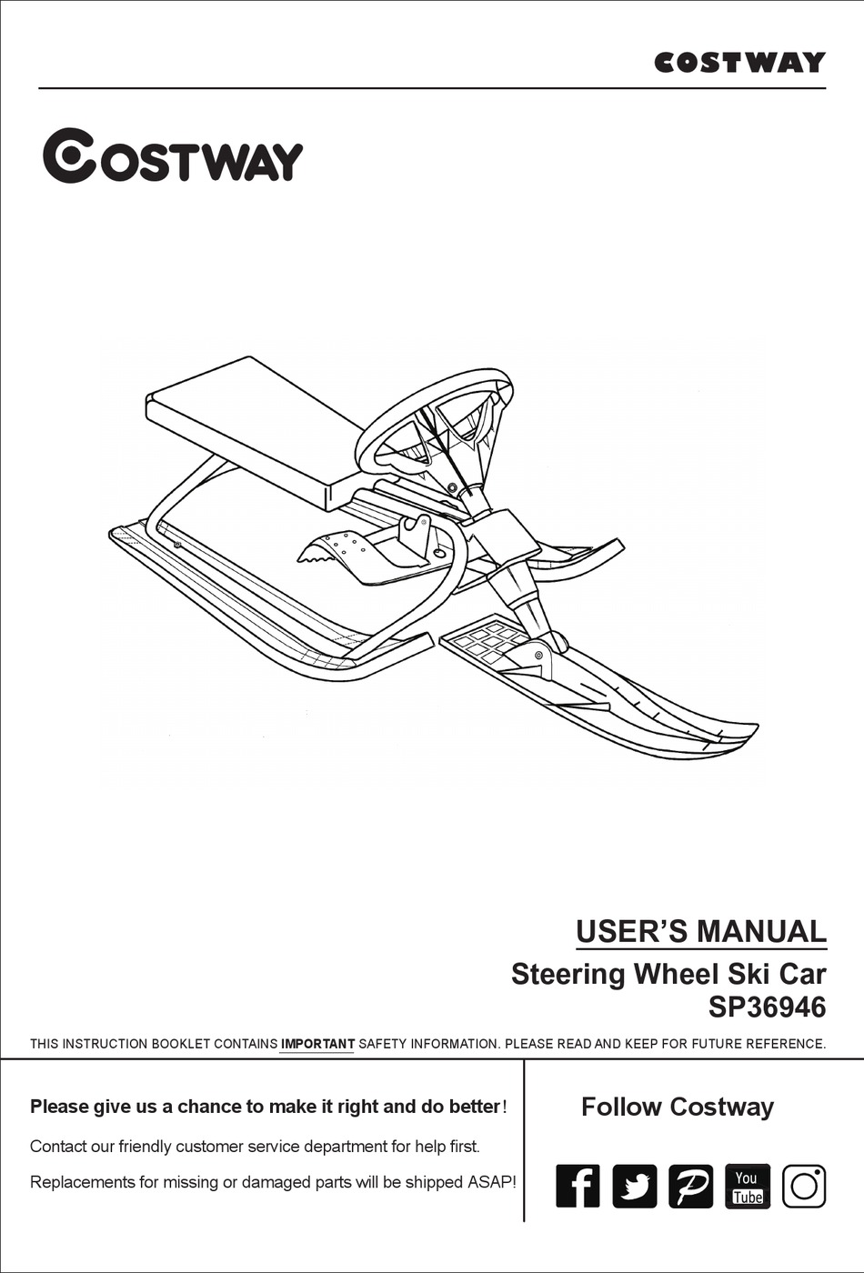 COSTWAY SP36946 USER MANUAL Pdf Download ManualsLib