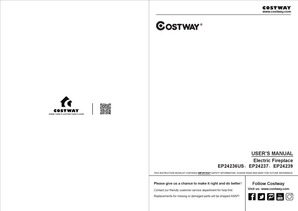 COSTWAY EP24236US USER MANUAL Pdf Download ManualsLib