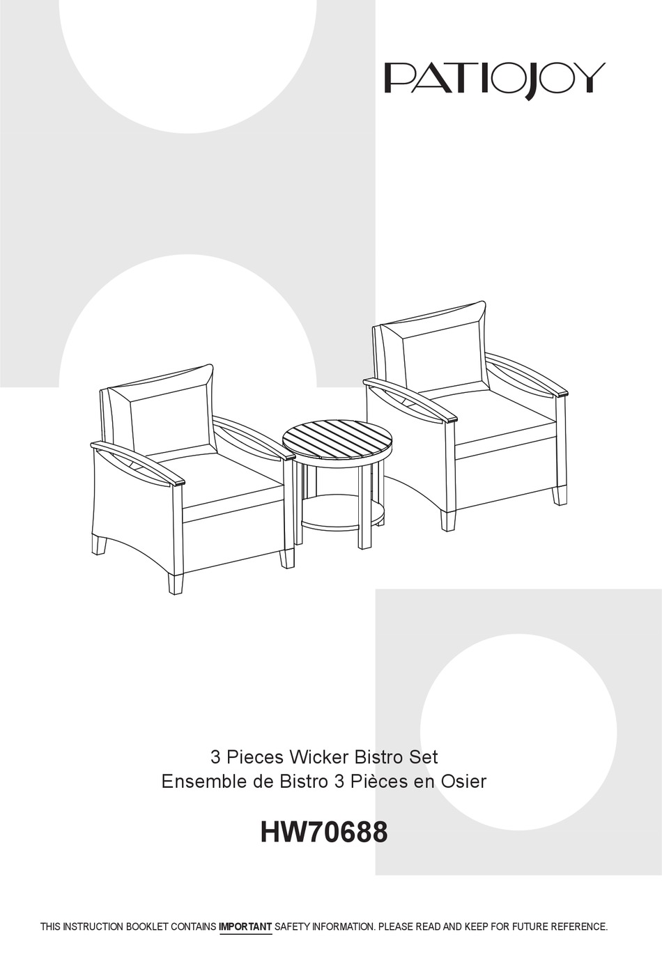 PATIOJOY HW70688 MANUAL Pdf Download ManualsLib