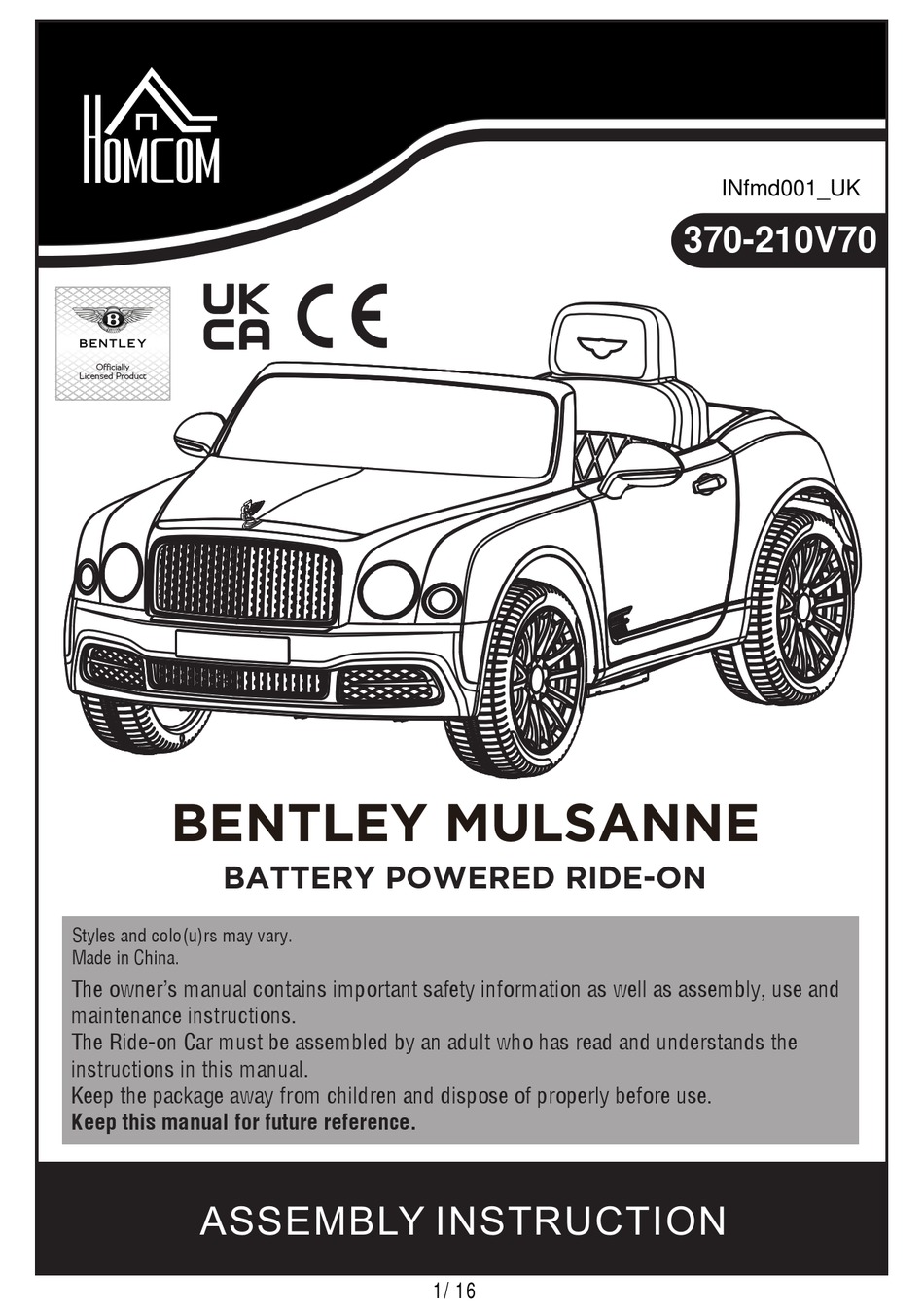 BENTLEY MULSANNE ASSEMBLY INSTRUCTION MANUAL Pdf Download