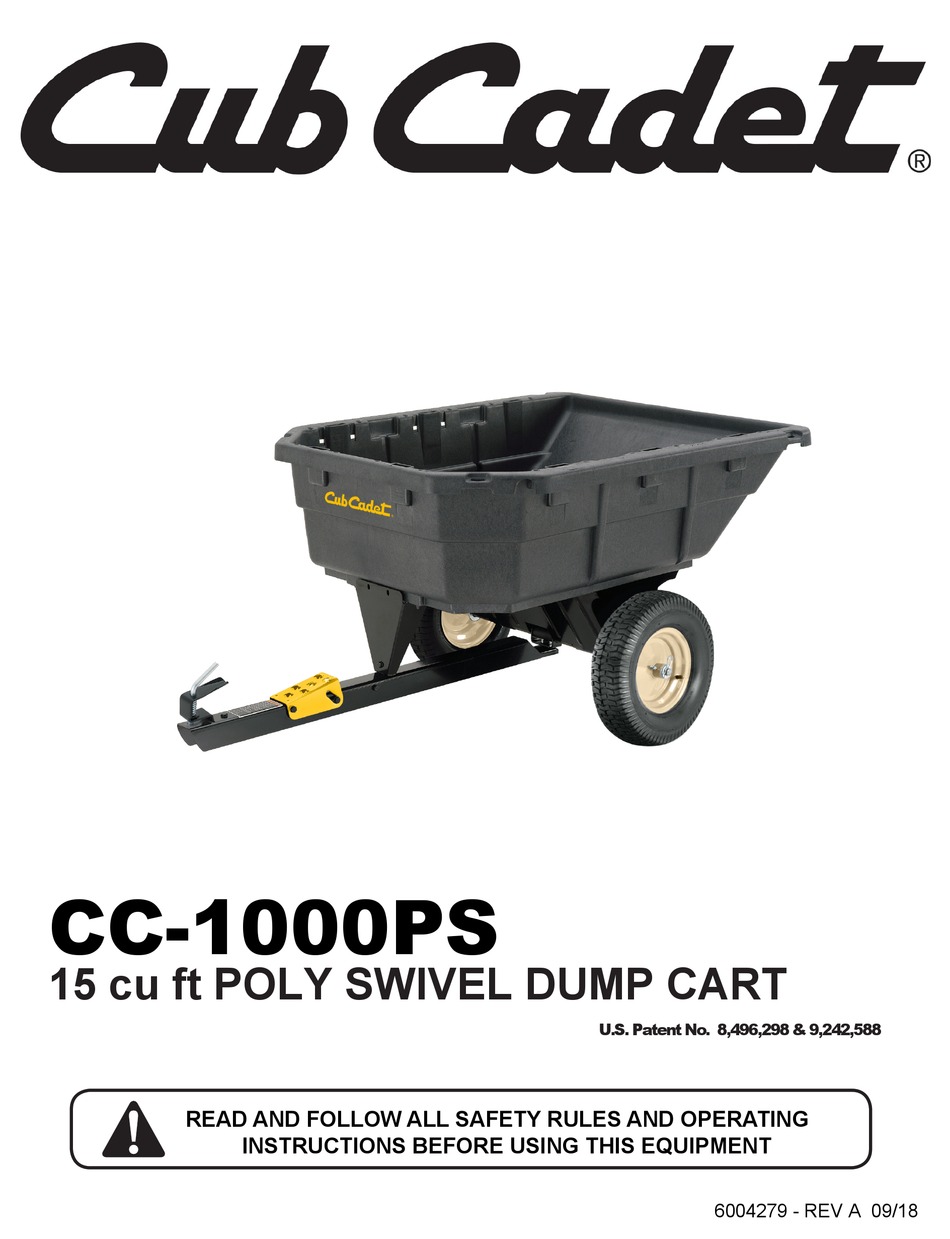 CUB CADET CC-1000PS MANUAL Pdf Download | ManualsLib