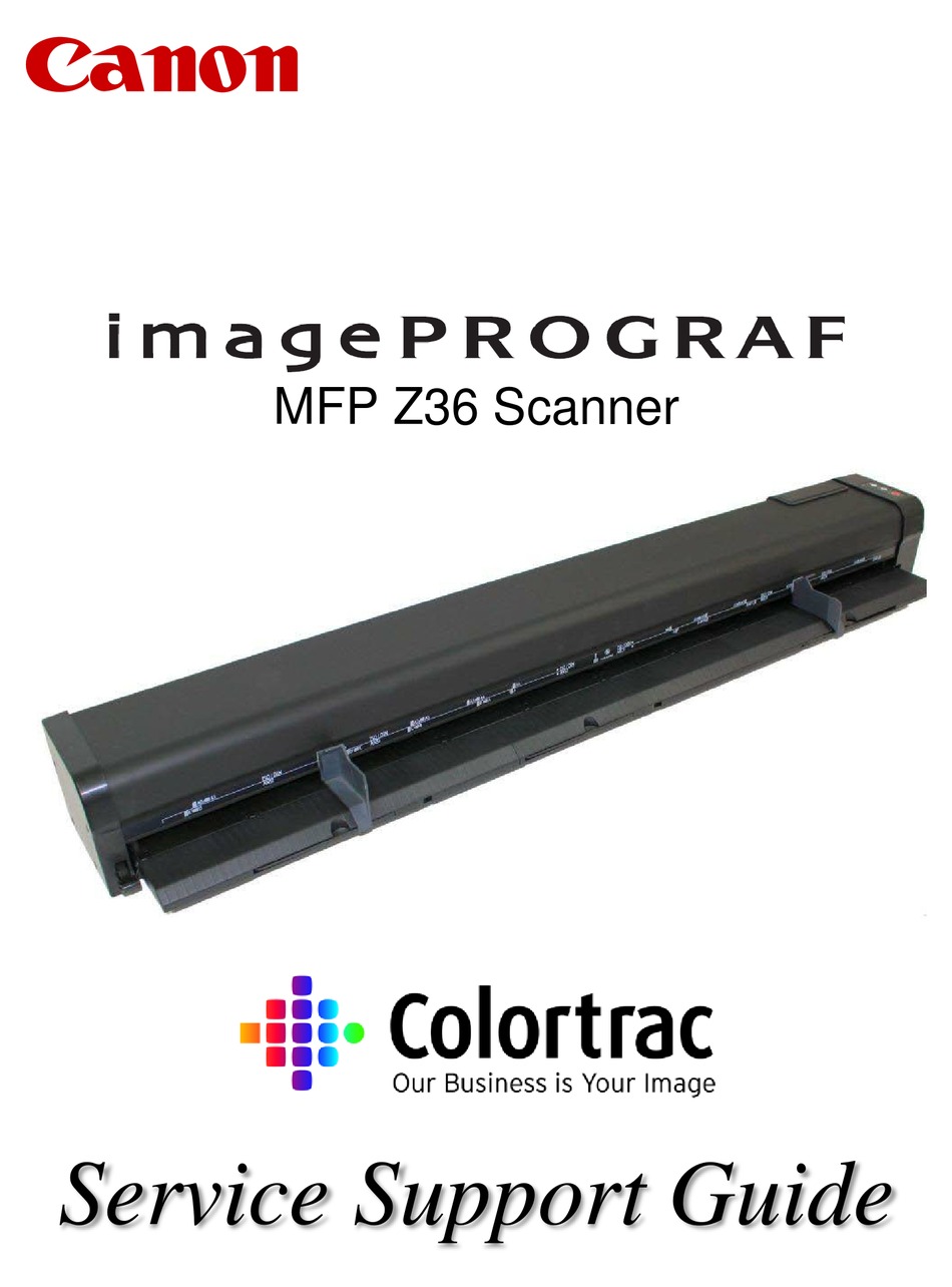 CANON COLORTRAC IMAGEPROGRAF MFP Z36 SERVICE SUPPORT MANUAL Pdf
