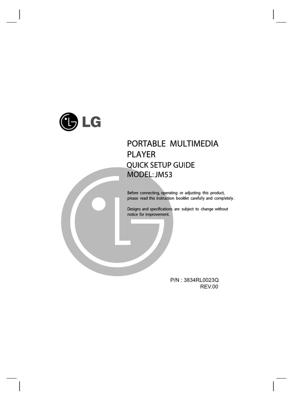 LG JM53 QUICK SETUP MANUAL Pdf Download ManualsLib