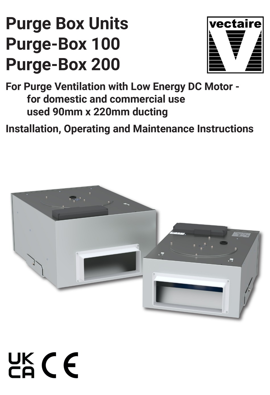 VECTAIRE PURGEBOX 100 INSTALLATION, OPERATING AND MAINTENANCE INSTRUCTION Pdf Download ManualsLib