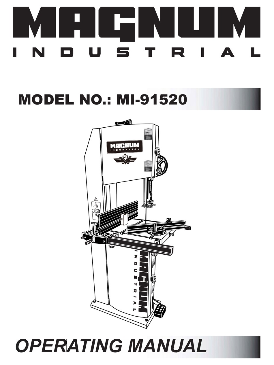 MAGNUM INDUSTRIAL MI91520 OPERATING MANUAL Pdf Download ManualsLib