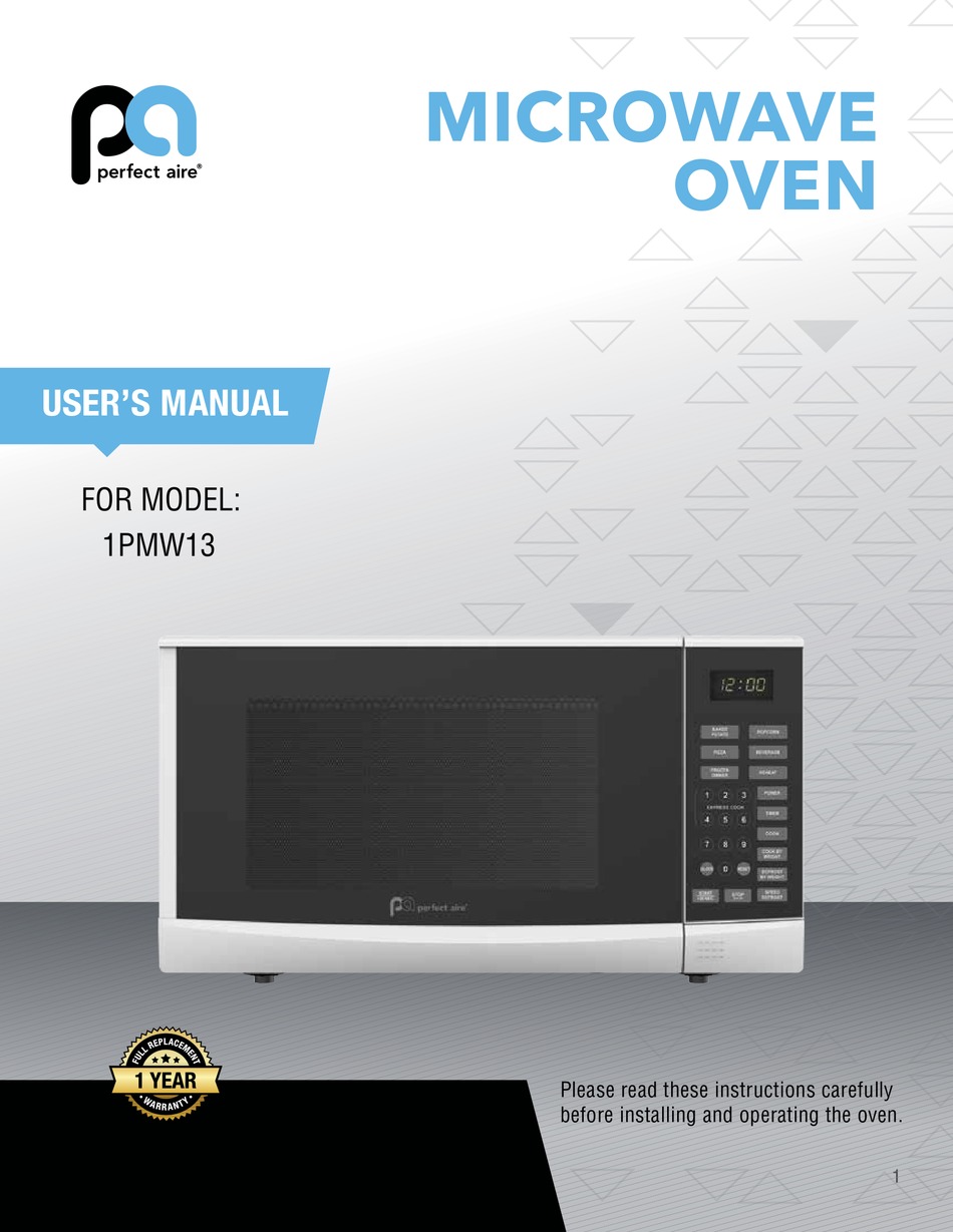 PERFECT AIRE 1PMW13 USER MANUAL Pdf Download ManualsLib