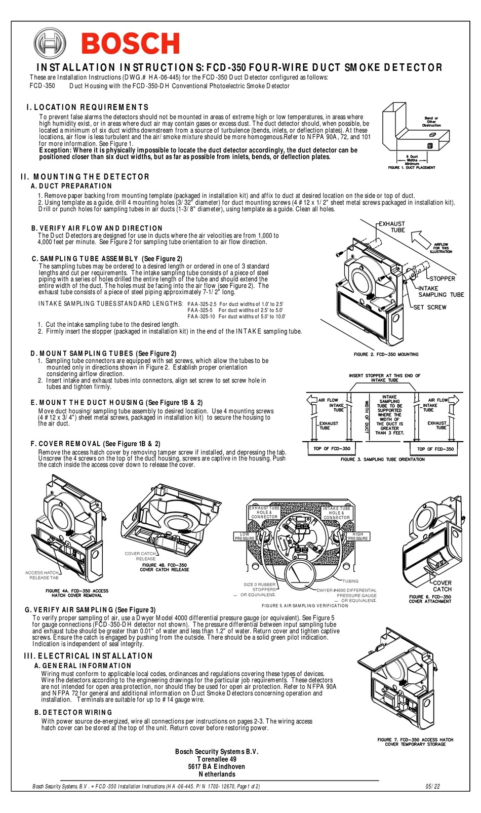 BOSCH FCD 350 INSTALLATION INSTRUCTIONS Pdf Download ManualsLib