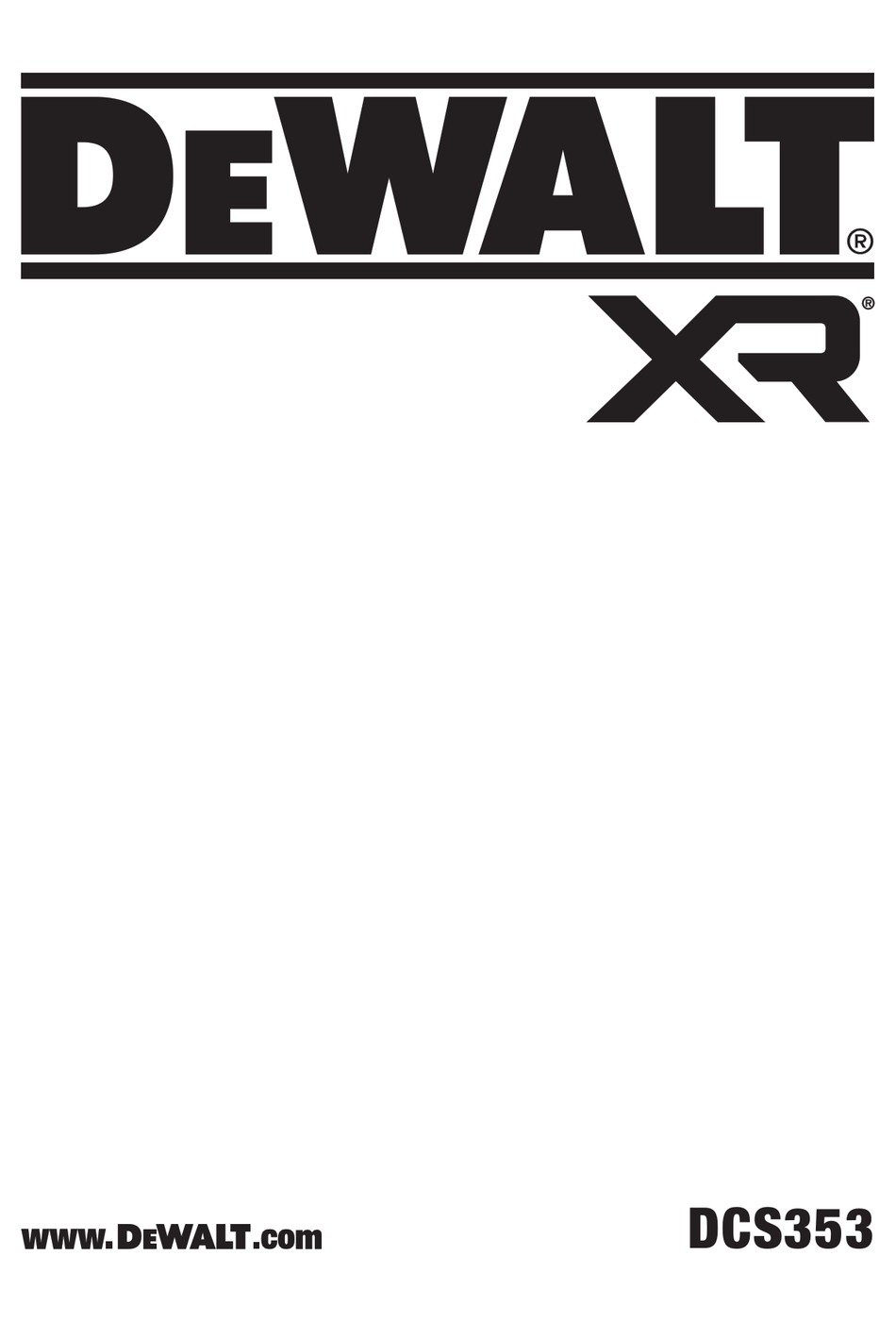 DEWALT DCS353D2 ORIGINAL INSTRUCTIONS MANUAL Pdf Download ManualsLib