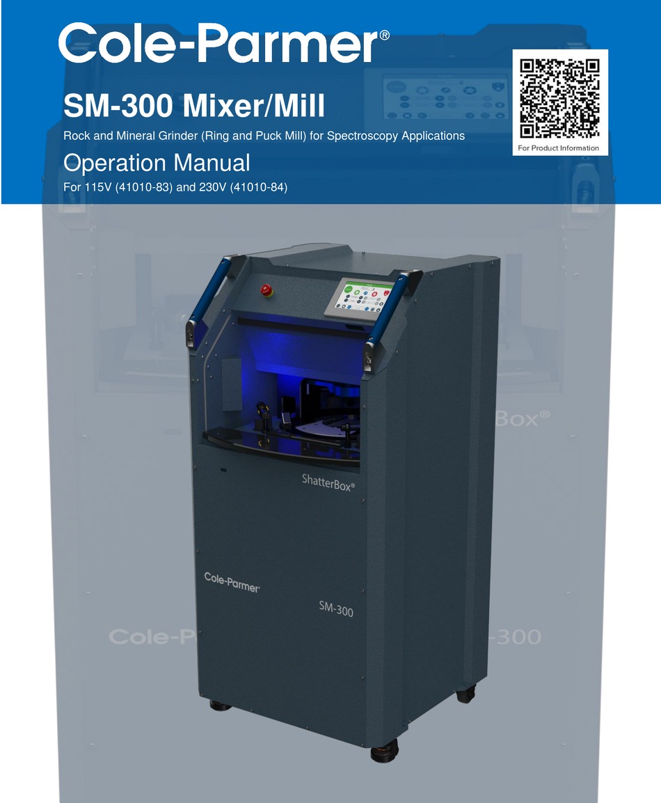 COLE PARMER SHATTERBOX SM300 OPERATION MANUAL Pdf Download ManualsLib