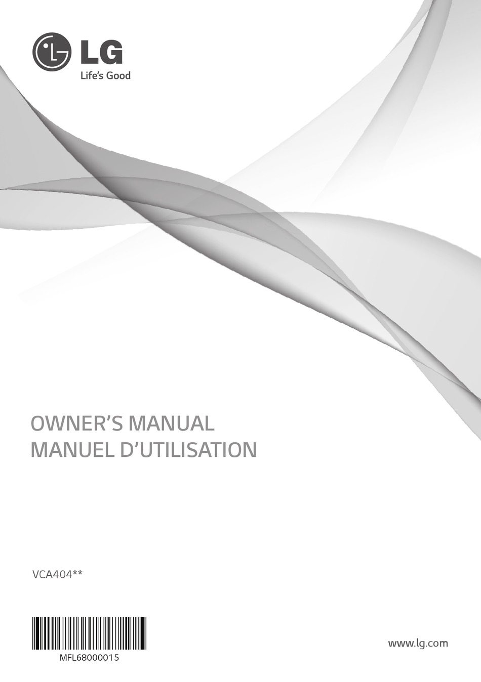 LG VCA404 SERIES OWNER'S MANUAL Pdf Download | ManualsLib