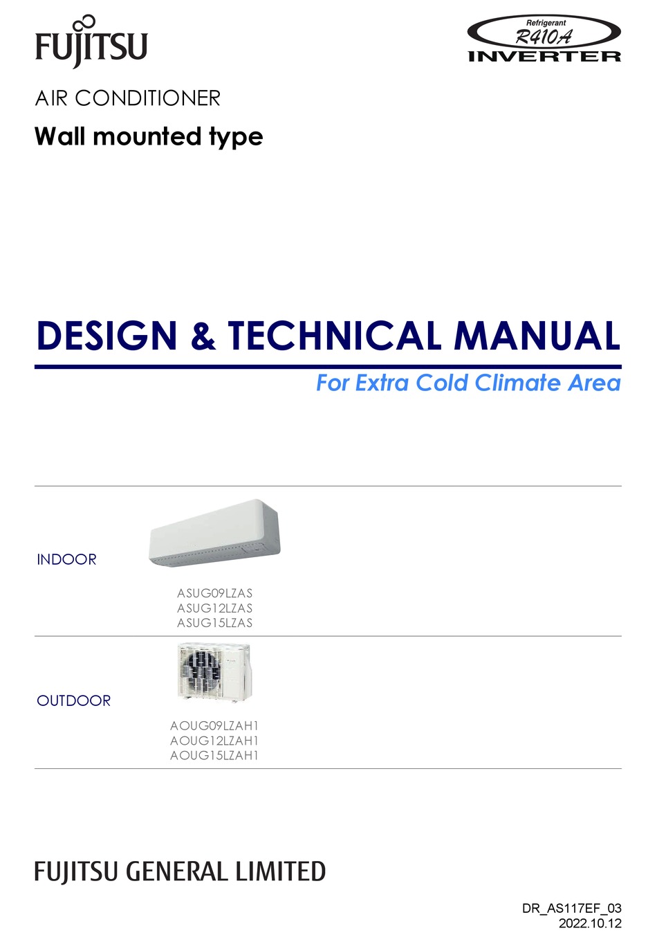 FUJITSU AOUG09LZAH1 DESIGN & TECHNICAL MANUAL Pdf Download | ManualsLib