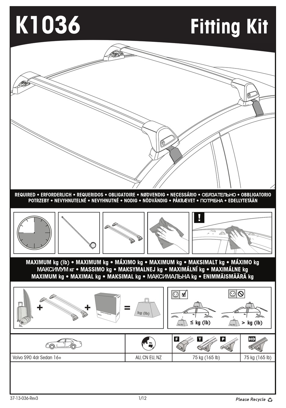 YAKIMA K1036 MANUAL Pdf Download ManualsLib