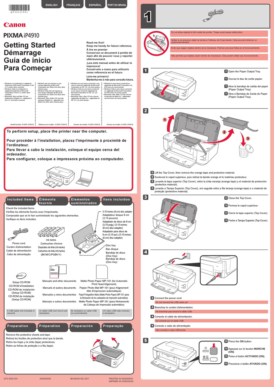 Canon Pixma Ip4910 Getting Started Pdf Download Manualslib 6473