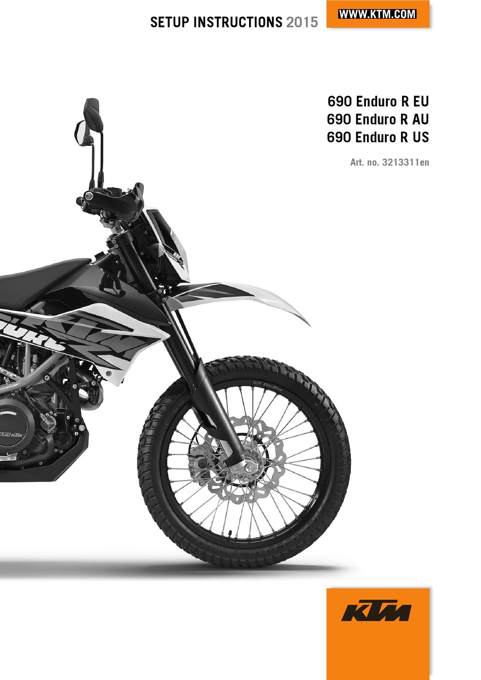 KTM 690 ENDURO R US 2015 SETUP INSTRUCTIONS Pdf Download | ManualsLib