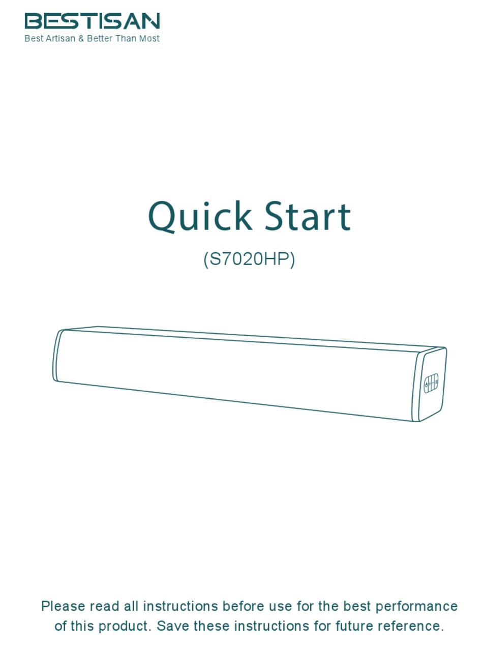 BESTISAN S7020HP QUICK START MANUAL Pdf Download ManualsLib