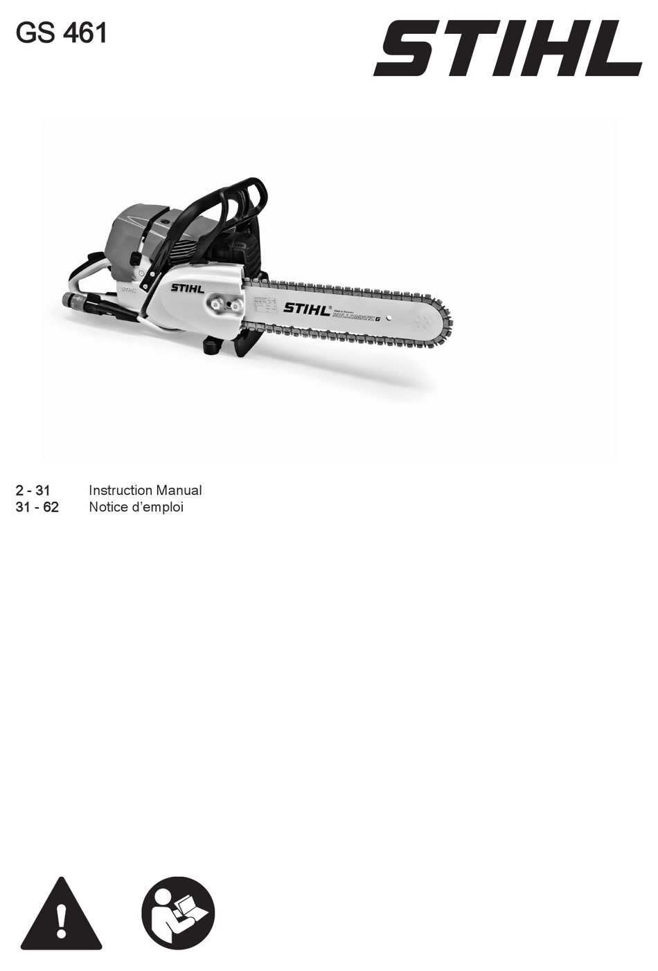 STIHL GS 461 INSTRUCTION MANUAL Pdf Download | ManualsLib