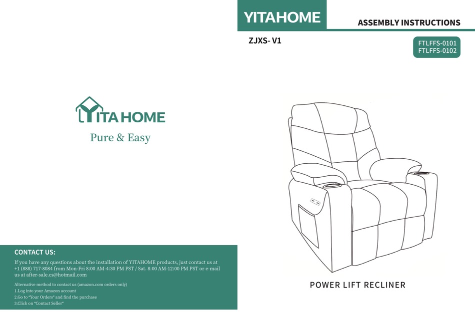 YITAHOME FTLFFS0101 ASSEMBLY INSTRUCTIONS MANUAL Pdf Download ManualsLib