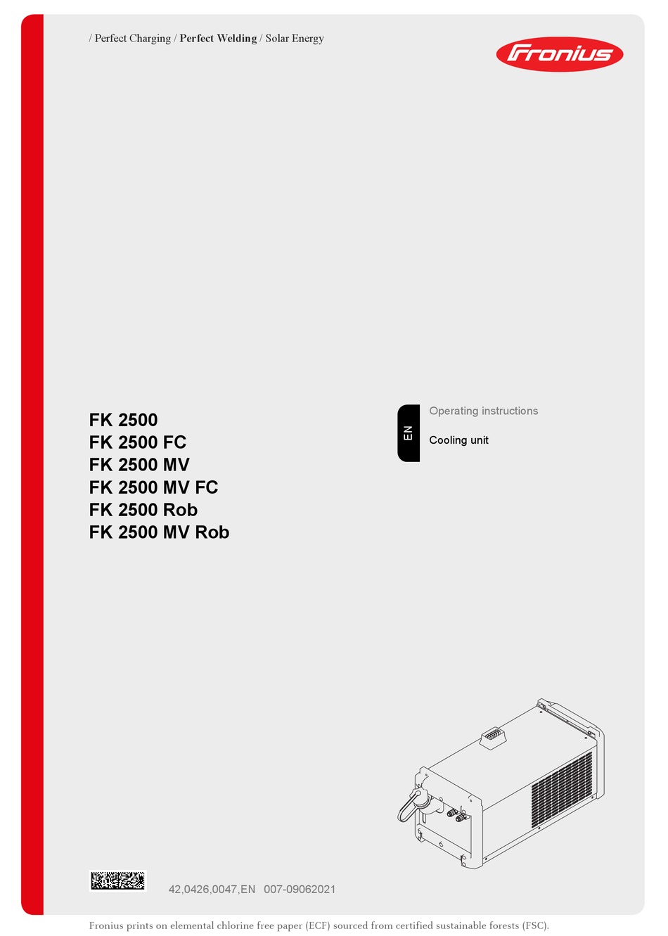 FRONIUS FK 2500 OPERATING INSTRUCTIONS MANUAL Pdf Download ManualsLib