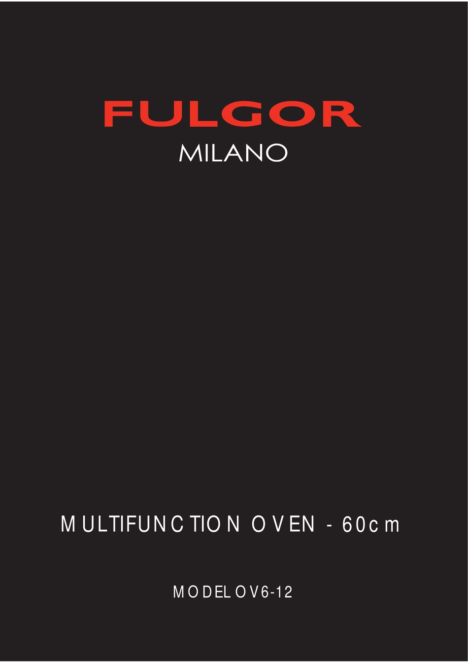 FULGOR MILANO OV612 INSTRUCTION MANUAL Pdf Download ManualsLib