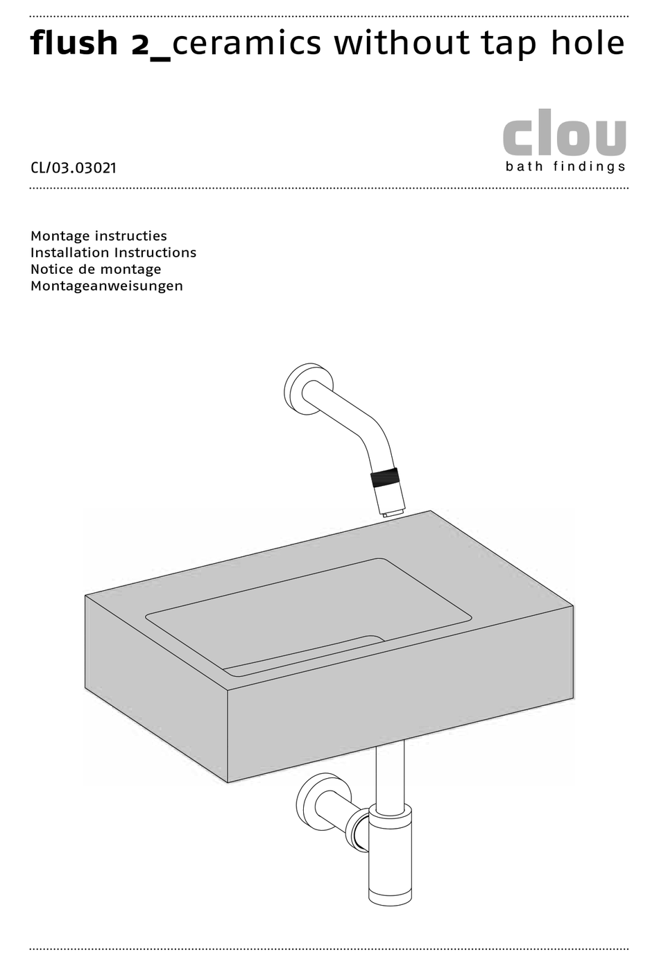 CLOU FLUSH 2 CL/03.03021 INSTALLATION INSTRUCTIONS MANUAL Pdf Download ...