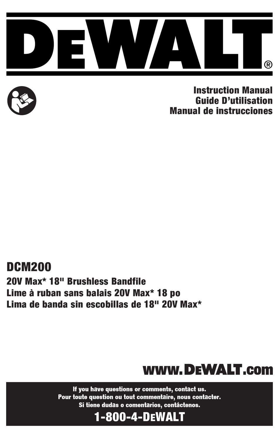 DEWALT DCM200 INSTRUCTION MANUAL Pdf Download ManualsLib