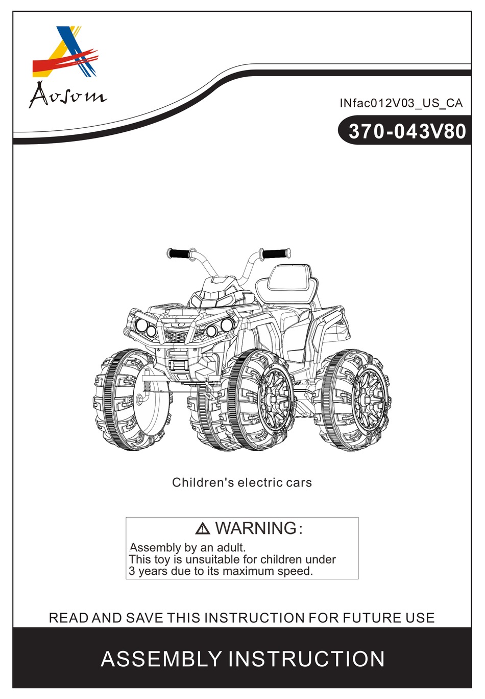 AOSOM 370043V80 ASSEMBLY INSTRUCTION MANUAL Pdf Download ManualsLib