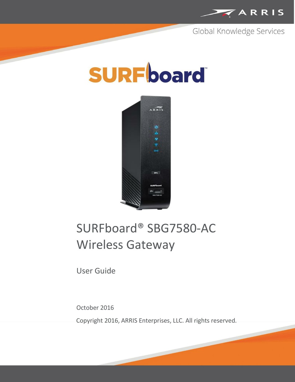 ARRIS SURFBOARD SBG7580AC USER MANUAL Pdf Download ManualsLib