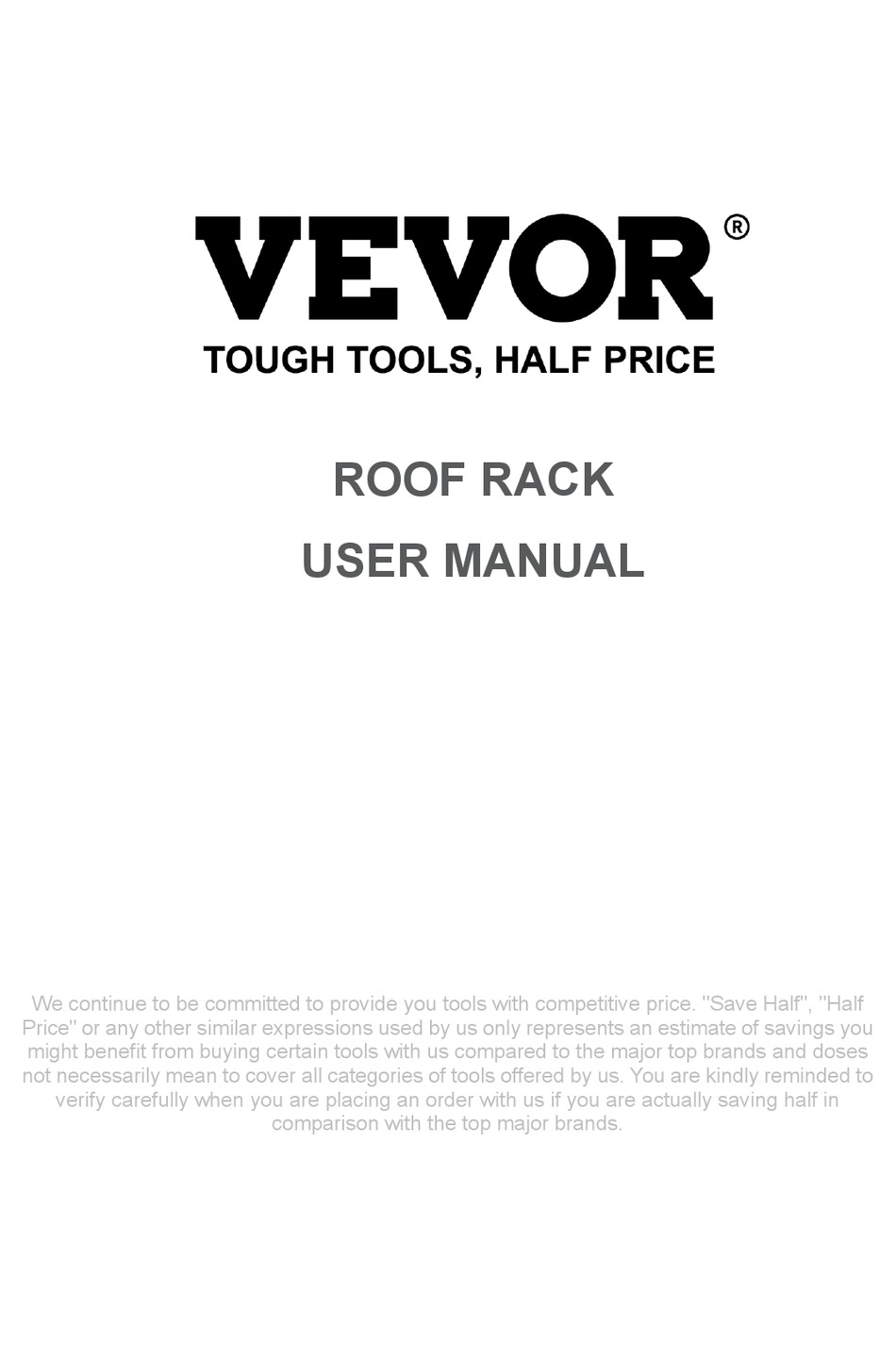 VEVOR BYCD002 USER MANUAL Pdf Download ManualsLib