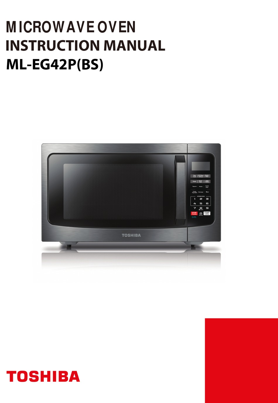 TOSHIBA ML-EC42P Microwave Oven Instruction Manual