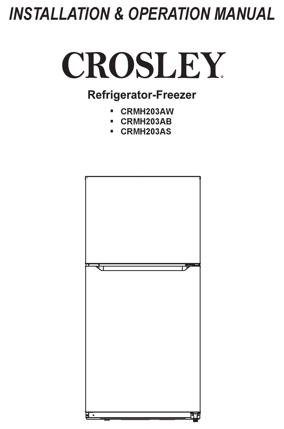 CROSLEY CRMH203AW INSTALLATION & OPERATION MANUA Pdf Download ManualsLib