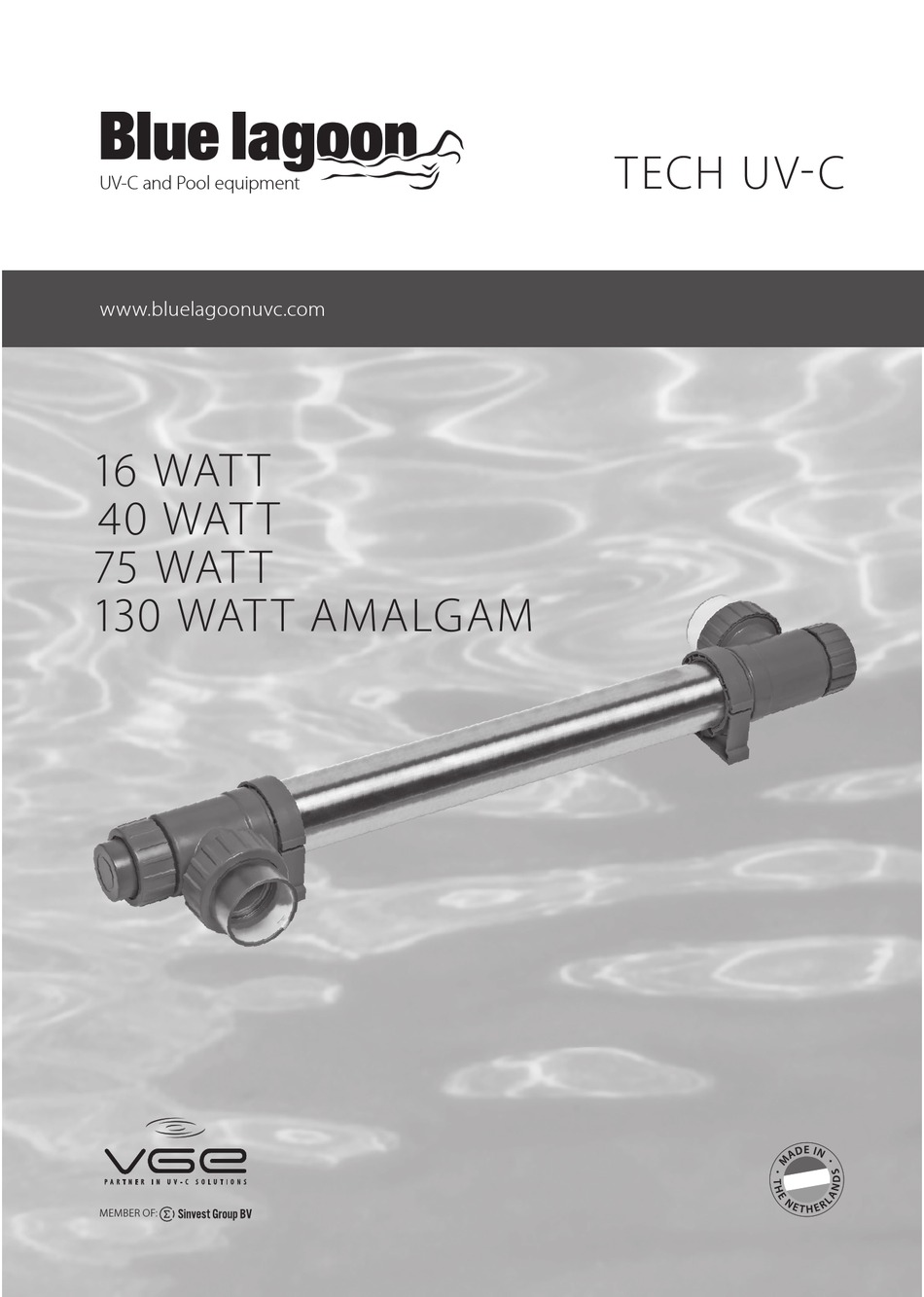 VGE BLUE LAGOON TECH UVC 16 WATT MANUAL Pdf Download ManualsLib