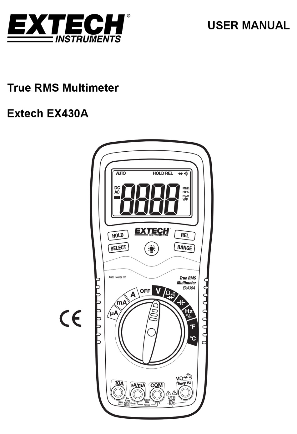 EXTECH INSTRUMENTS EX430-NIST USER MANUAL Pdf Download | ManualsLib