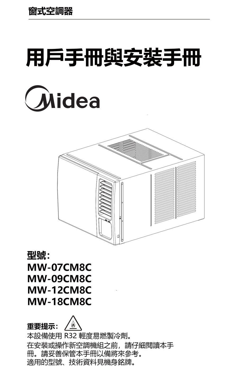 MIDEA MW07CM8C OWNER'S MANUAL & INSTALLATION MANUAL Pdf Download