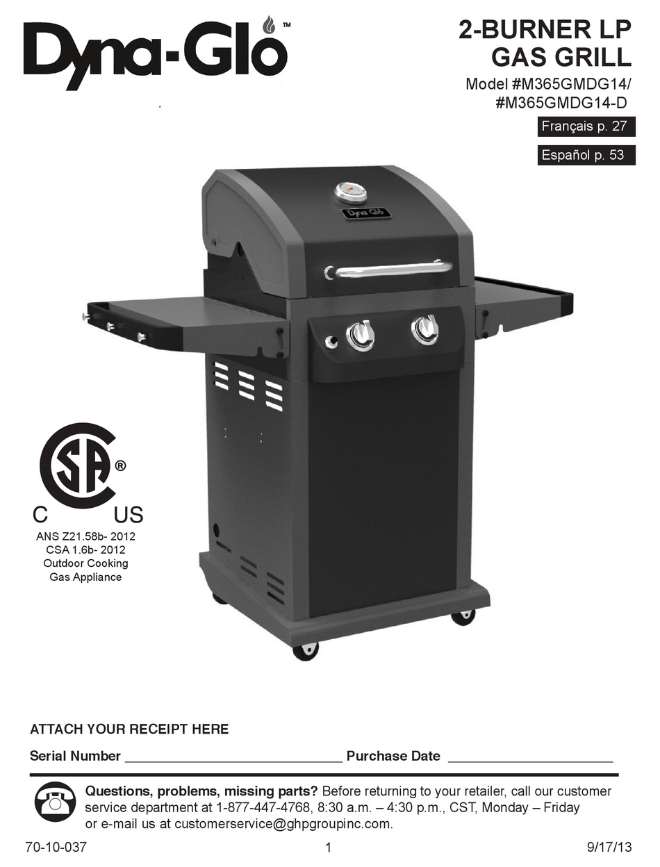 DYNAGLO M365GMDG14 MANUAL Pdf Download ManualsLib