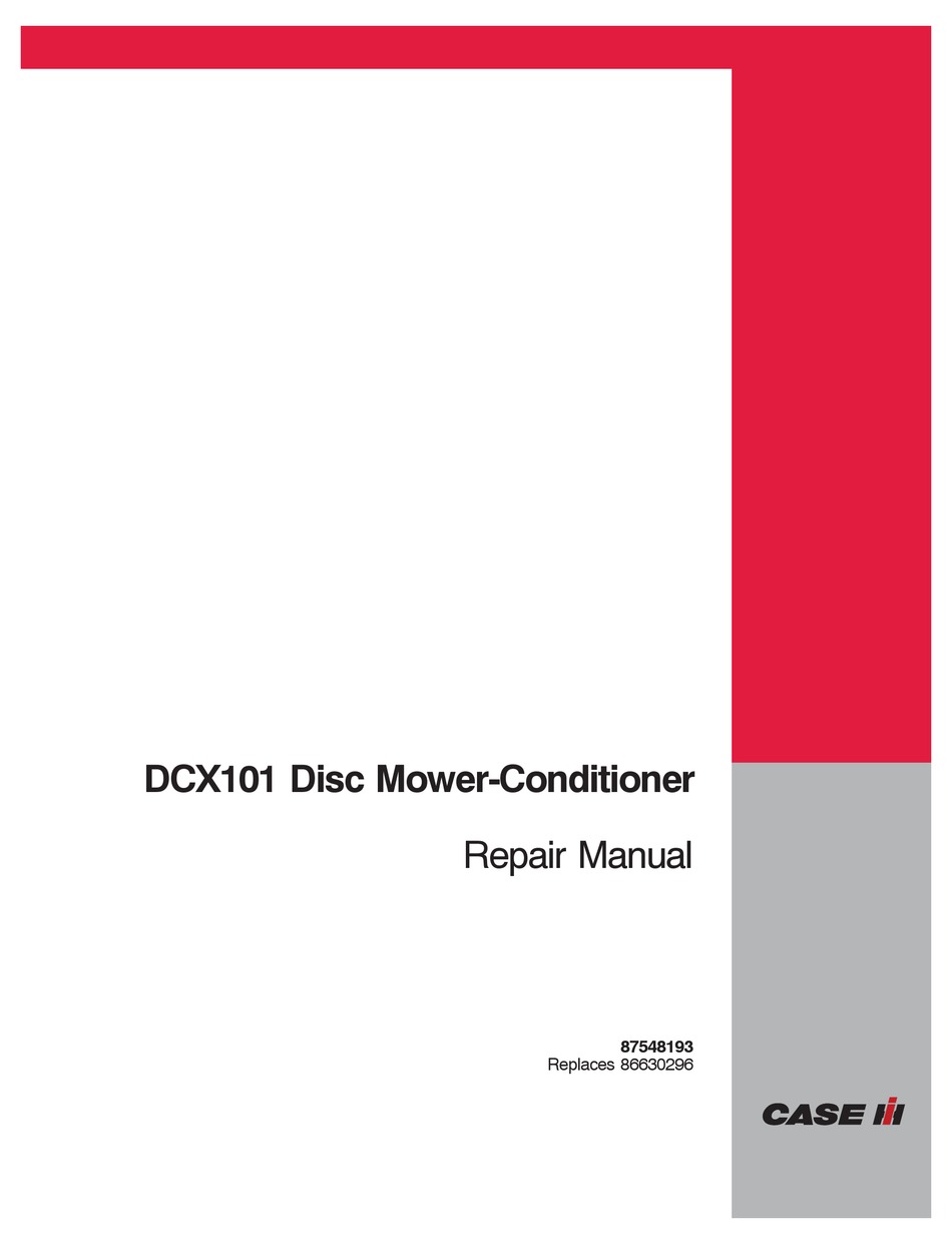 CASE IH DCX101 REPAIR MANUAL Pdf Download ManualsLib