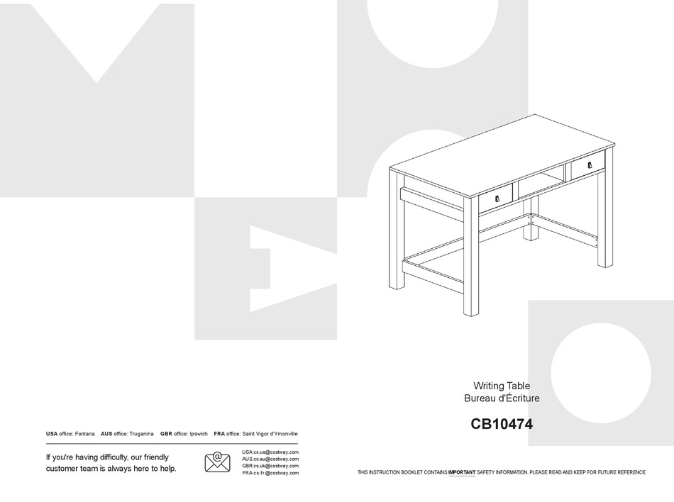 COSTWAY CB10474 MANUAL Pdf Download ManualsLib