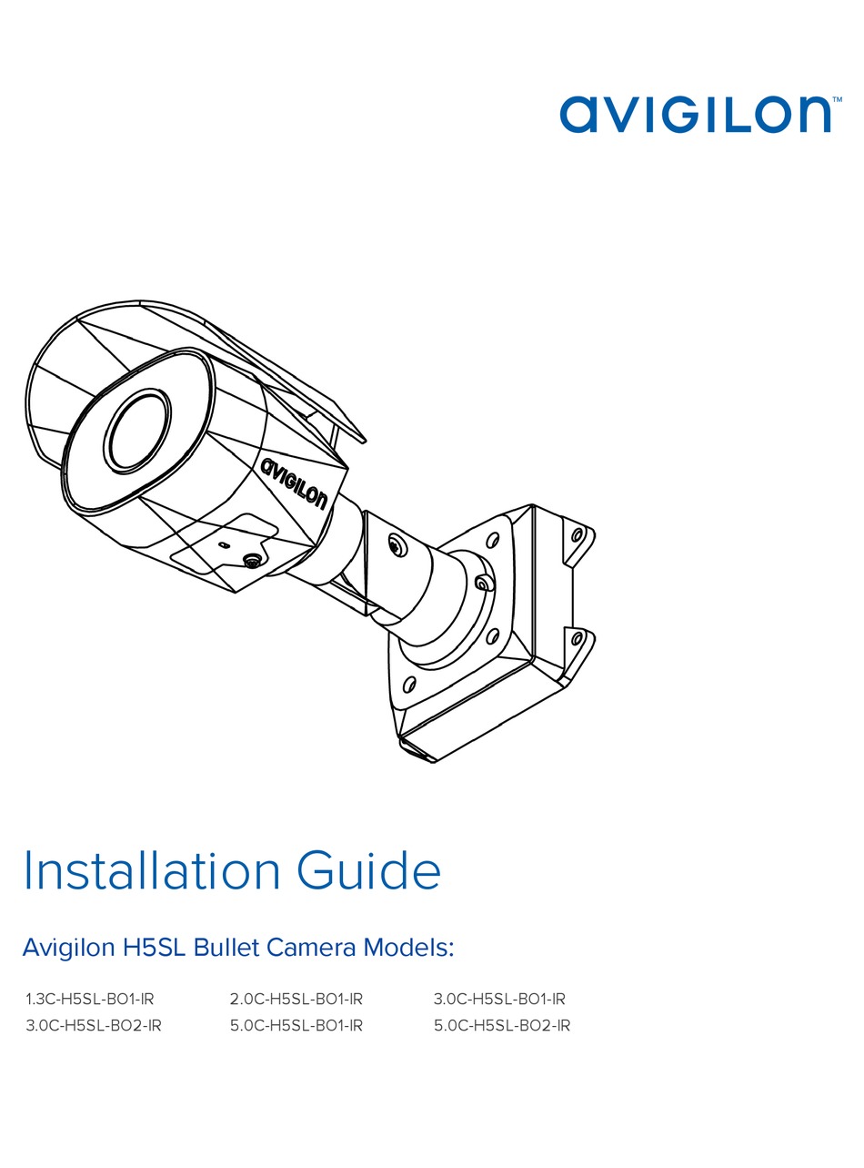 AVIGILON H5SL SERIES INSTALLATION MANUAL Pdf Download | ManualsLib