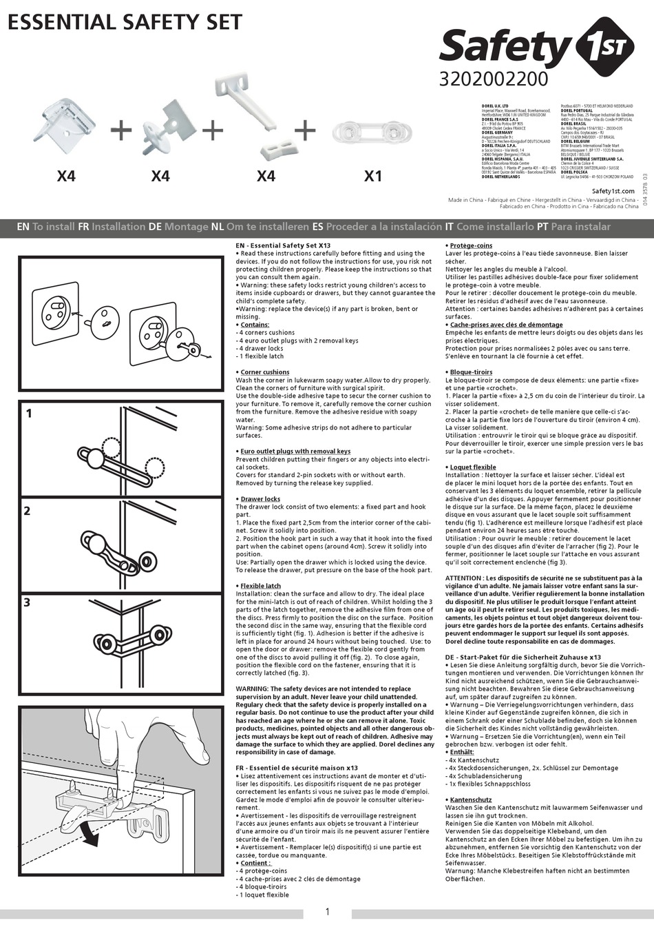 SAFETY 1ST ESSENTIAL SAFETY SET MANUAL Pdf Download ManualsLib