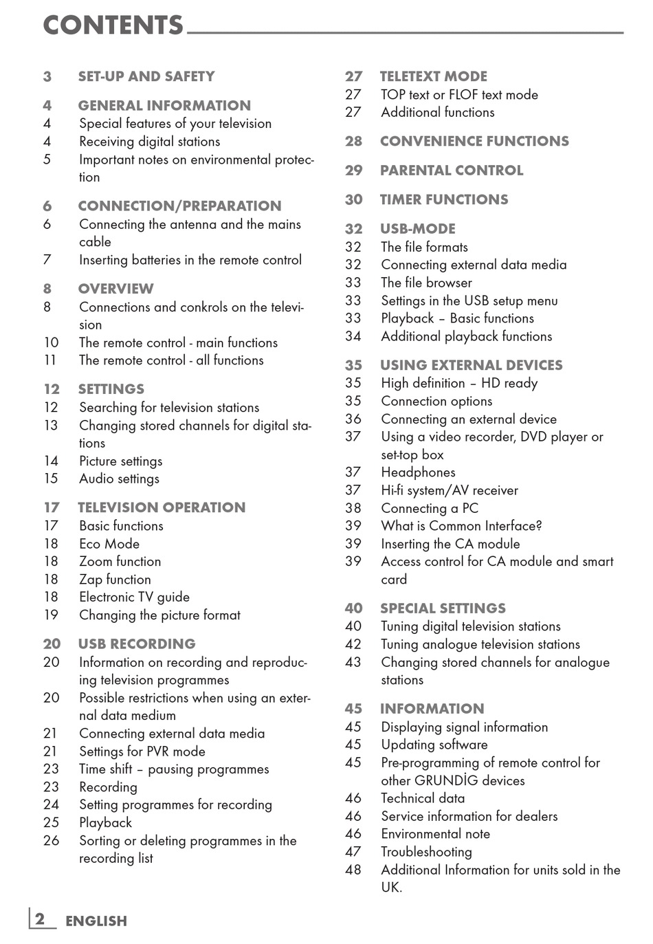 GRUNDIG 40 VLE 7040 C MANUAL Pdf Download | ManualsLib