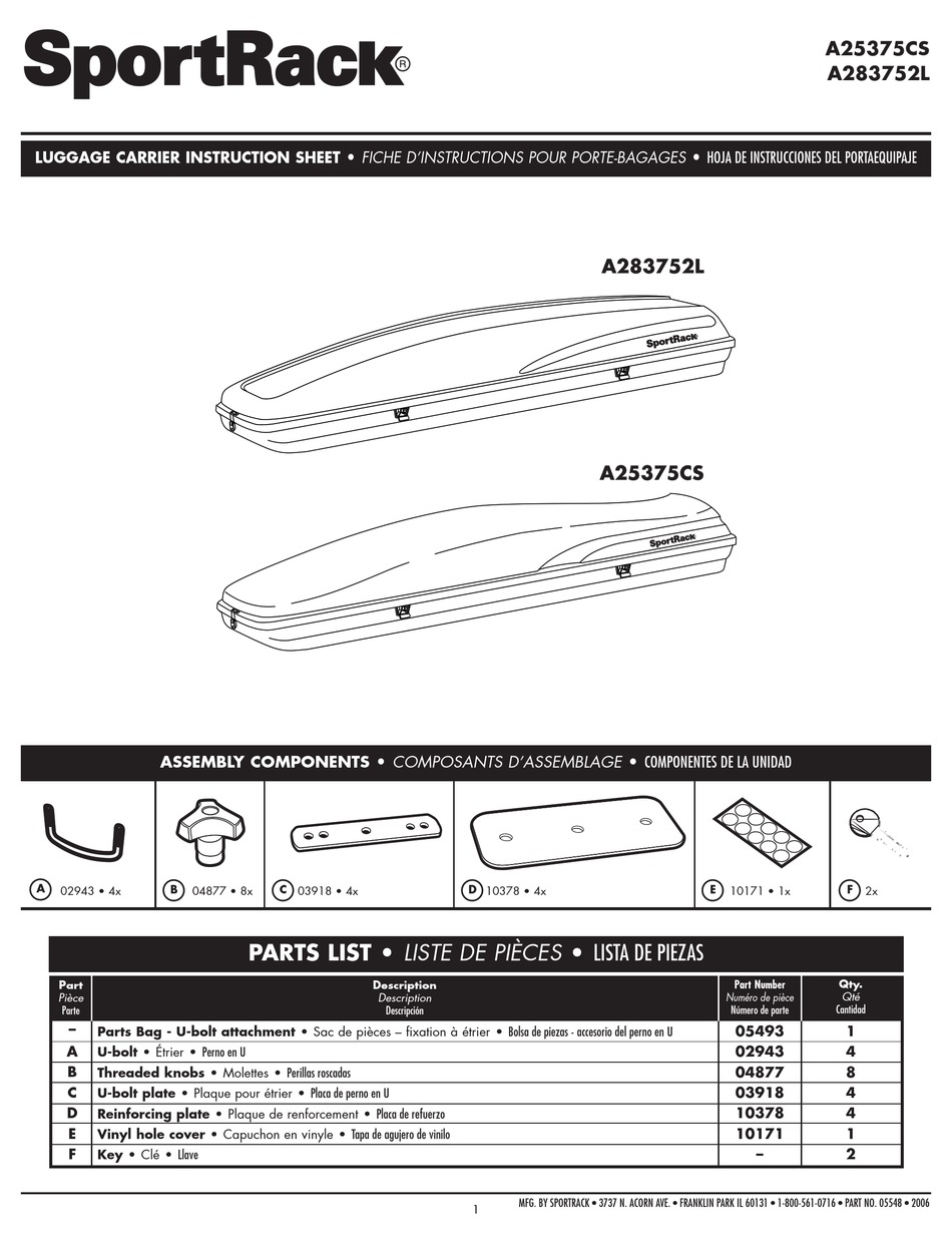 SPORTRACK A25375CS INSTRUCTION SHEET Pdf Download ManualsLib
