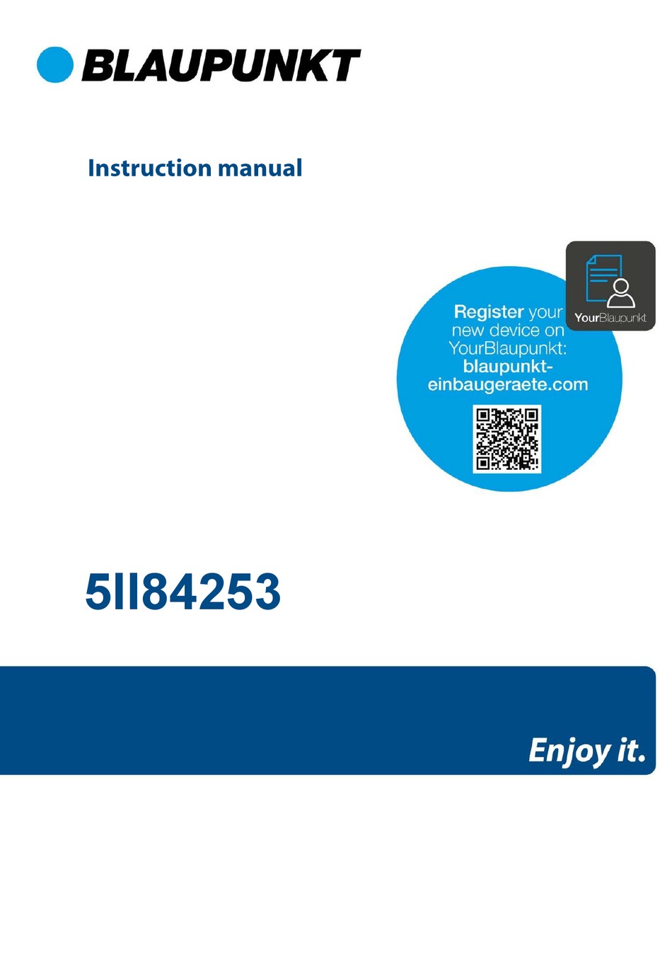 BLAUPUNKT 5II84253 INSTRUCTION MANUAL Pdf Download | ManualsLib