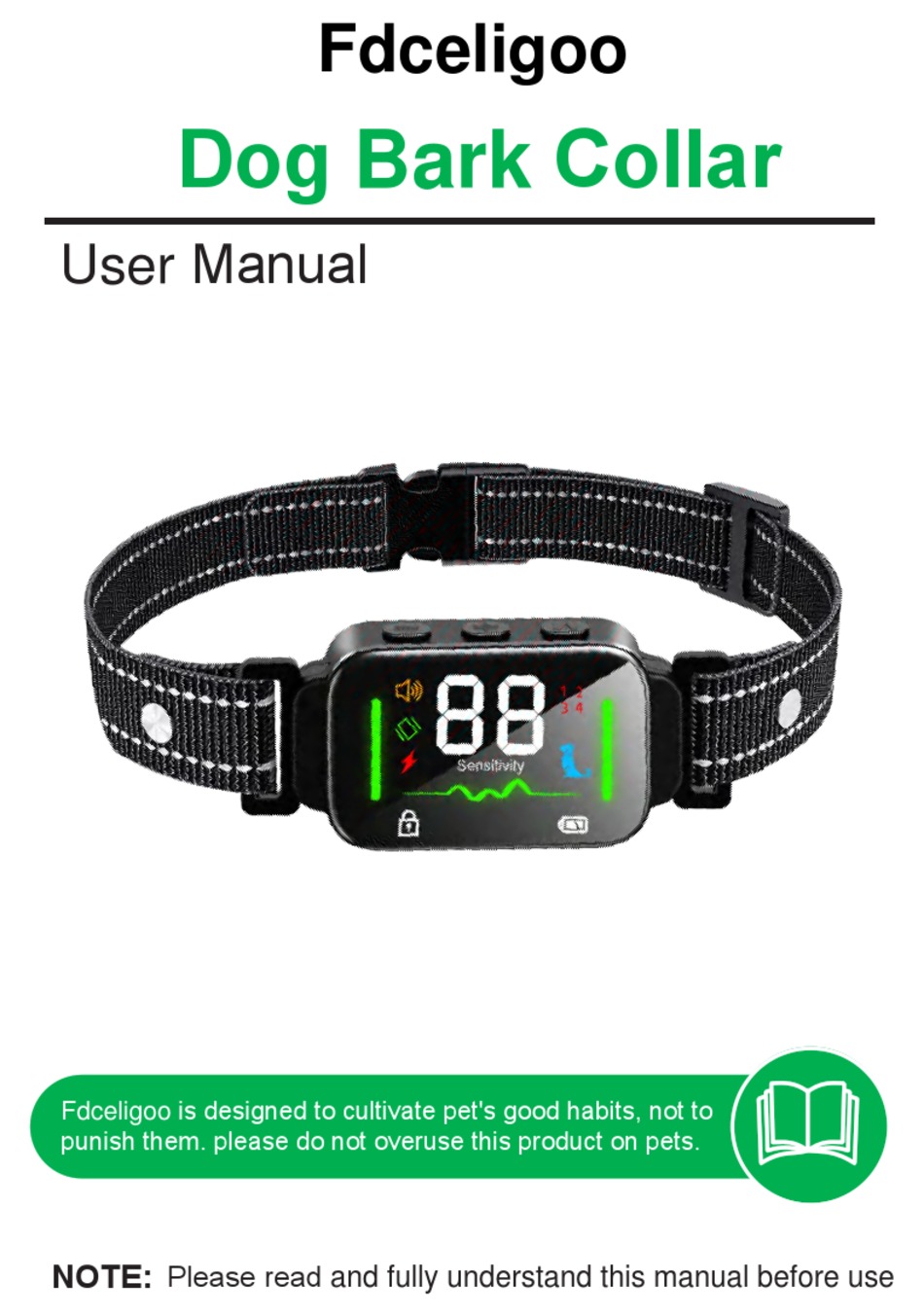 FDCELIGOO DOG BARK COLLAR USER MANUAL Pdf Download ManualsLib