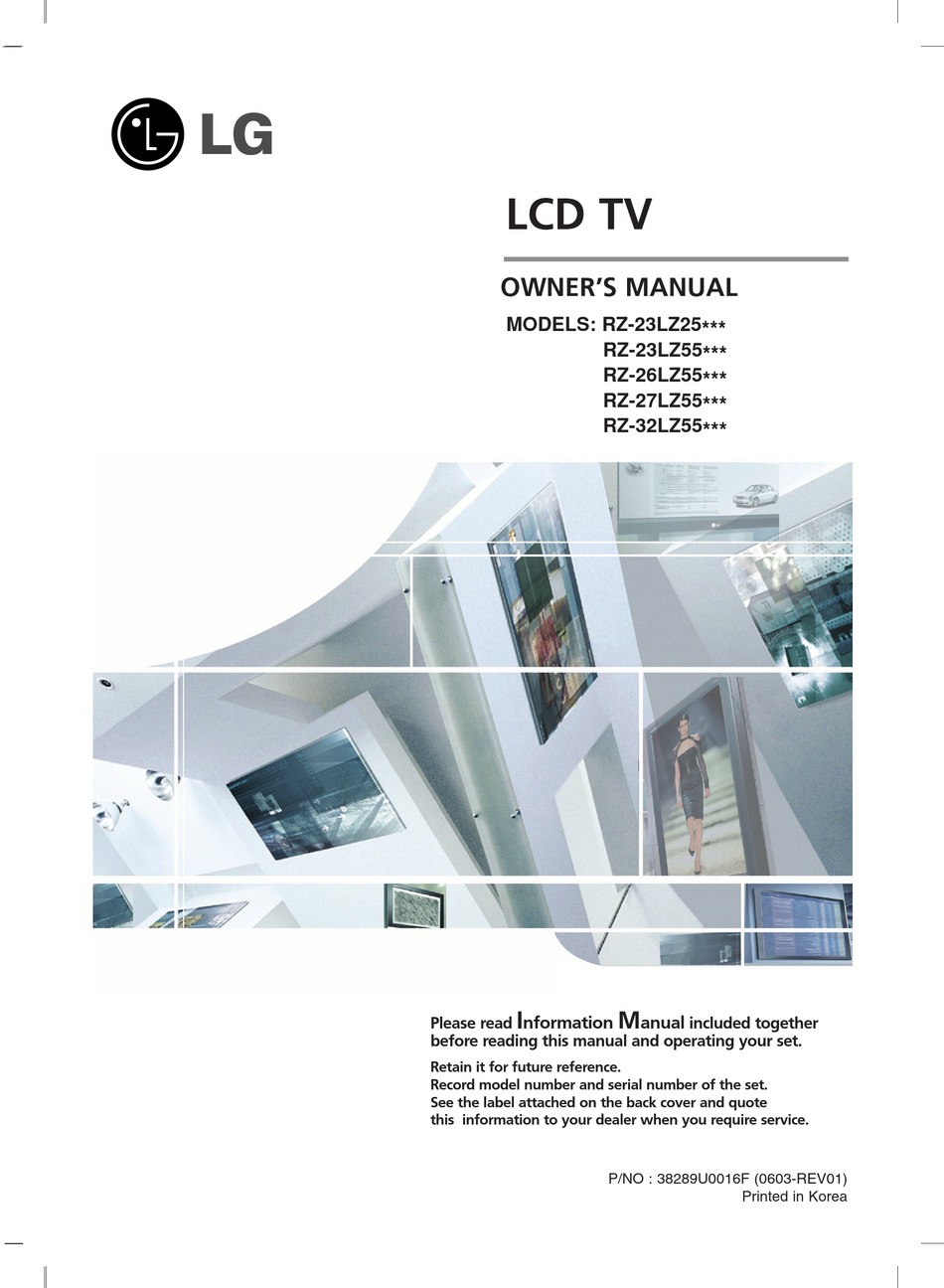 LG RZ23LZ25 SERIES OWNER'S MANUAL Pdf Download ManualsLib