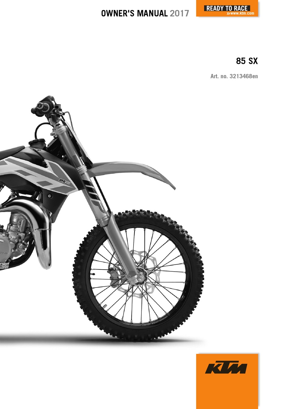 KTM 85 SX 19/16 2017 OWNER'S MANUAL Pdf Download | ManualsLib