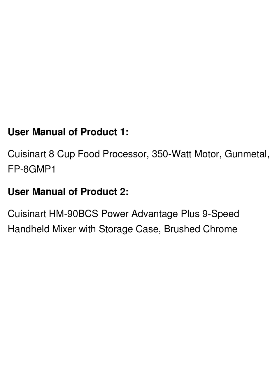 User manual Cuisinart Prep 9 DLC-2009M (English - 73 pages)