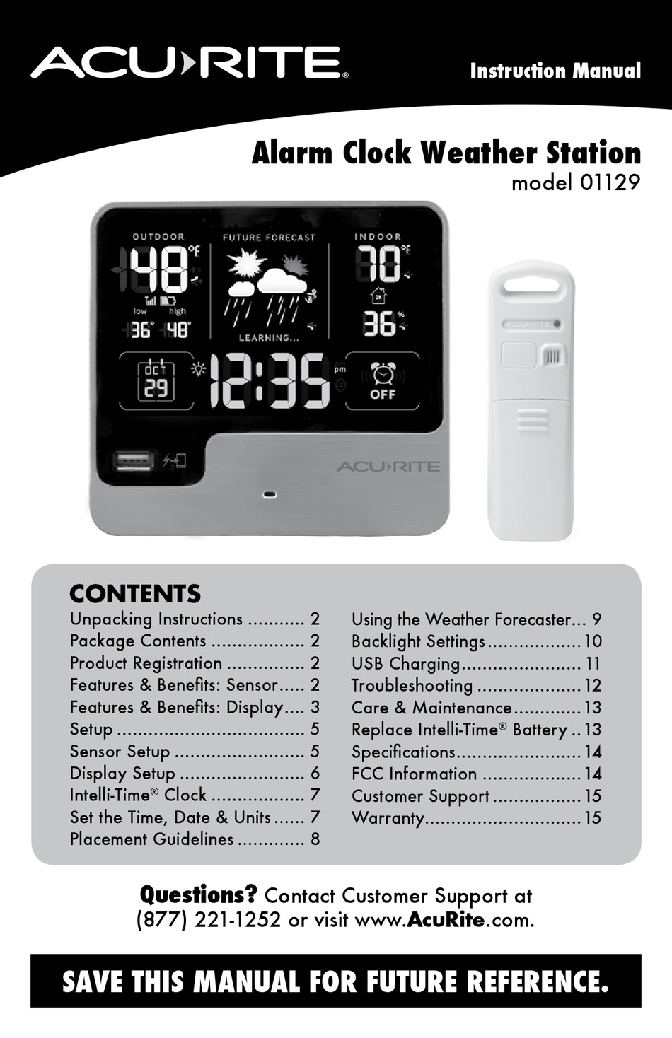 ACURITE 01129 INSTRUCTION MANUAL Pdf Download ManualsLib