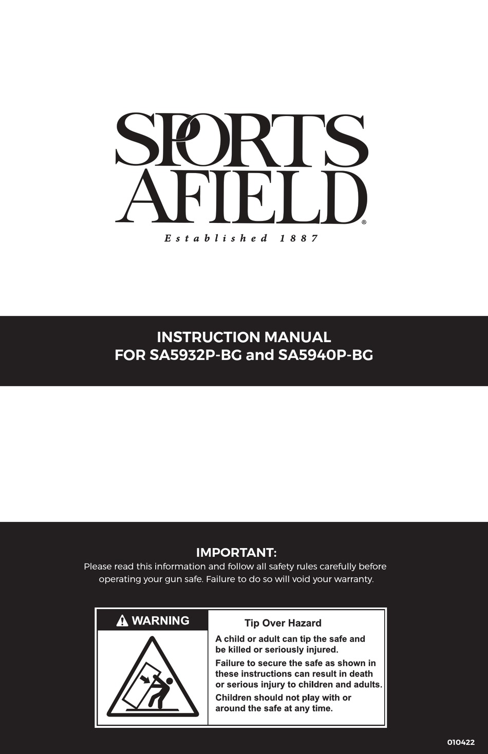 SPORTS AFIELD SA5932PBG INSTRUCTION MANUAL Pdf Download ManualsLib